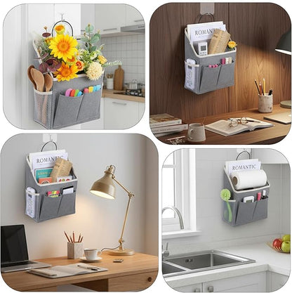 Wall Hanging Storage Bag Cotton Linen Hanging Storage Basket