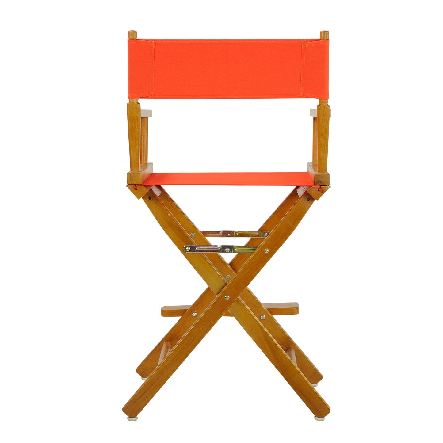 Casual Home Director's Chair ,Honey Oak Frame/Orange Canvas,24" - Counter Height