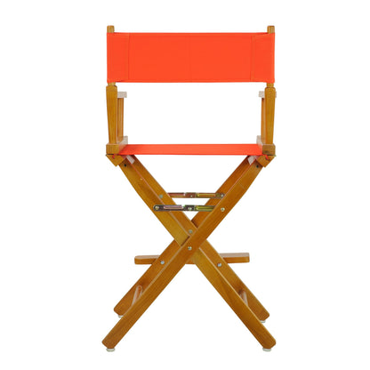 Casual Home Director's Chair ,Honey Oak Frame/Orange Canvas,24" - Counter Height