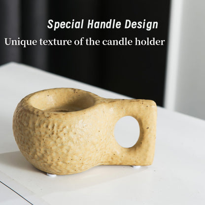 Kendiis Candle Holder Ceramic Candlestick Holder, Candlelight Stand for Spell Candles, Taper Candles, and Incense, Halloween Christmas Dining Room Home Decoration Display