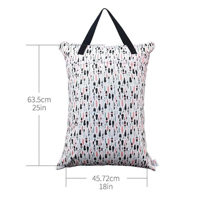 ALVABABY 2 Pack Large Wet Dry Bag Waterproof Hanging Cloth Diaper