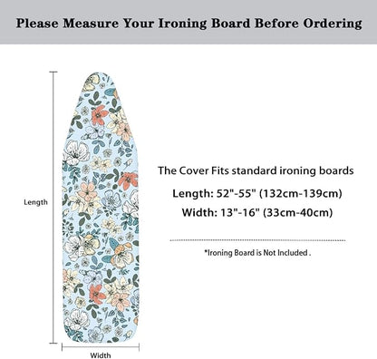 Dense Flower Ironing Board Cover and Pad Cover