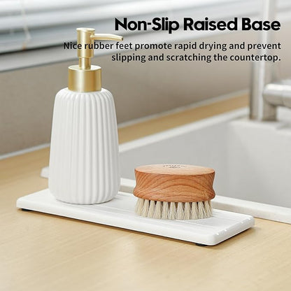 3 Pack Stone Drying Tray, Water Absorbing Stone Sink Mat
