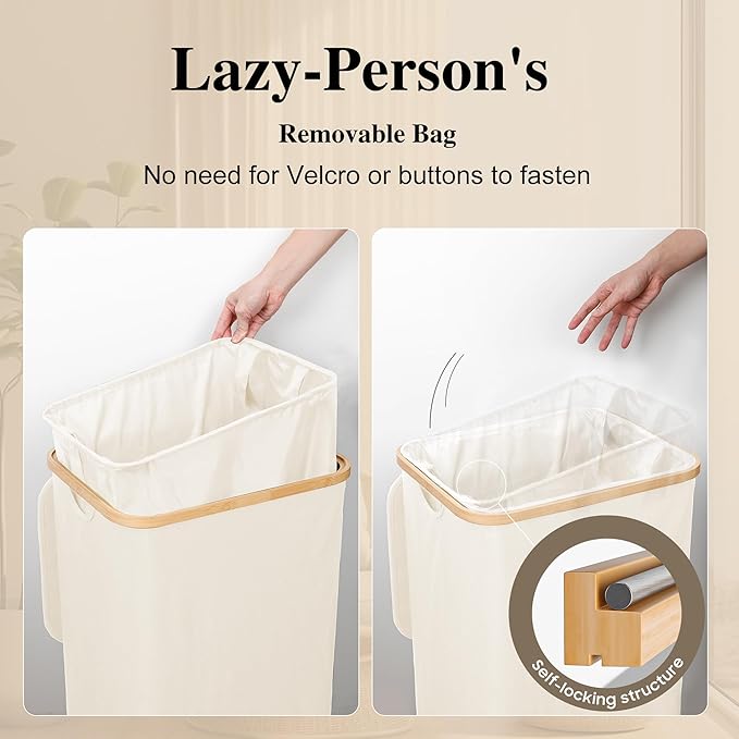 Large Laundry Hamper, 100L Waterproof Laundry Basket
