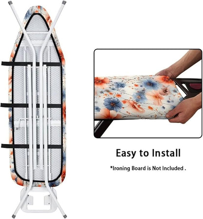 Flowers Ironing Board Cover, Watercolor Art Ironing Board Cover Adjustable