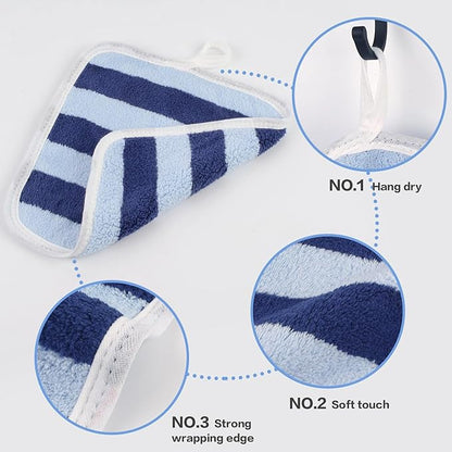 SINLAND Microfiber Facial Cloths Fast Drying Washcloth 8inch x 8inch Absorbent