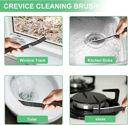 Crevice Cleaning Brush, Hard Bristle Grout Scrub Brushes Tool, Straw Cleaner