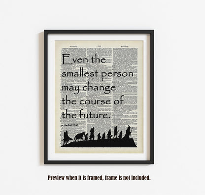 Canvas Wall Art, J.R.R. Tolkien Quote Poster, Dictionary Art Print, Inspirational Quote, lotr Gift, Classroom Office Home Wall Decor, Unframed Canvas Print 11"x14"