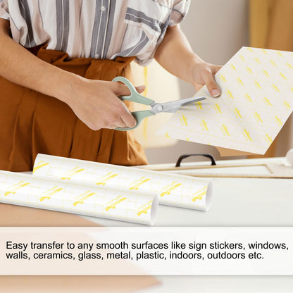 TECKWRAP High Tack Transfer Paper Tape 12" x 10 FT for Shimmer Glitter Vinyl with Yellow Grid Perfect Alignment for Adhesive Vinyl, Decals,Signs,Walls,Windows and Other Smooth Surfaces