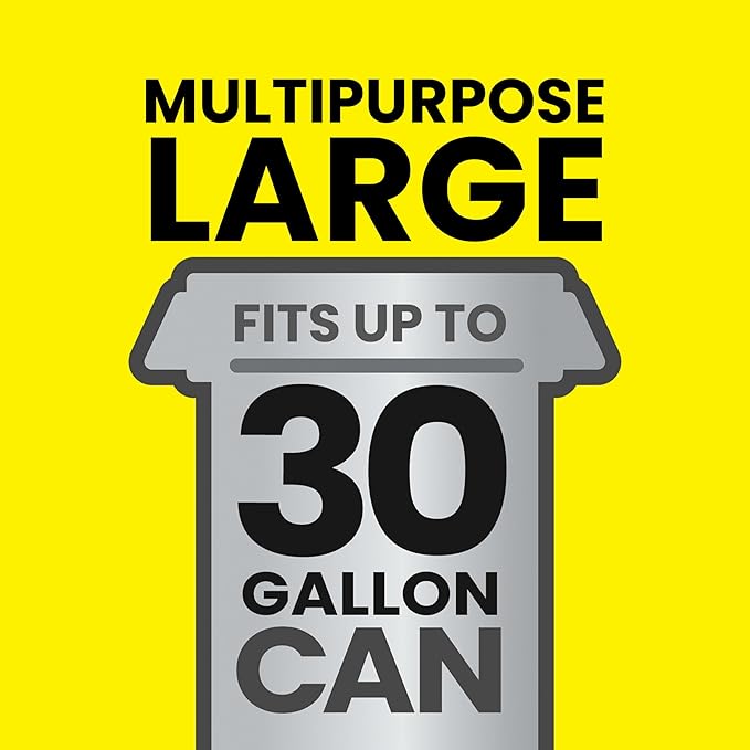 Glad Large 30 Gallon Trash Bags, Unscented Heavy Duty Garbage Bags, Forceflex
