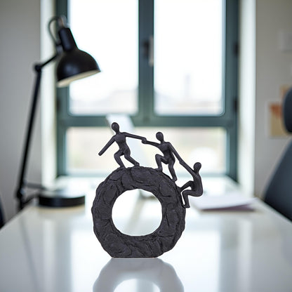 Hebdids Abstract Sculptures - Living Room and Office Dynamic Climbing Wall Character Decoration, Black Statue 7x8x1.5 inches Elegant Black Home Decoration Gift Creativity