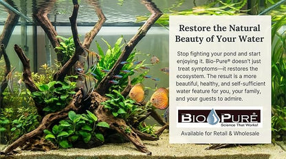 Bio-Pure Pond & Aquarium is (Whey) Better. Ask Rufus: Why is Bio-Pure with (DPW) Better? – 50/50 Dual-Action for Water Clarity + Bottom Waste/Sludge - Treats up to 7,000 gal. (Microbe Nutrition)