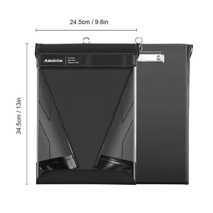 A4 Waterproof Clipboard Document Holder for Rain and Weather - PVC Writing Board Folder - A4 Size Black