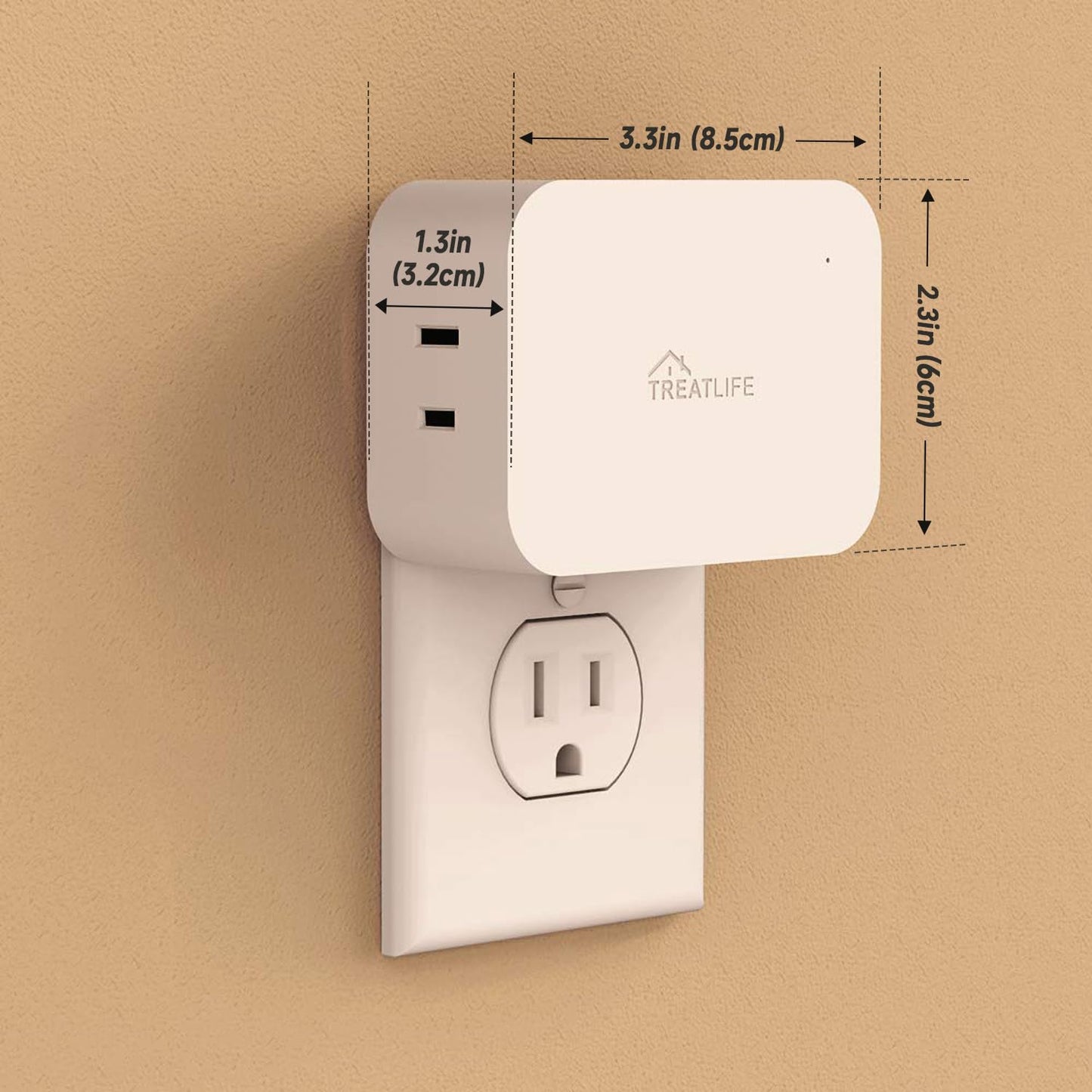 TREATLIFE Dimmable Smart Plug 2 Pack, 2.4GHz Smart Plug Works with Alexa, Google Home and SmartThings, for Dimmable LED, CFL, Incandescent and Halogen Lamps, Sunrise and Sunset Simulation, Sleep Aid