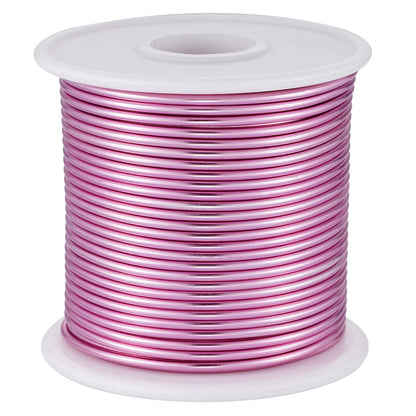 OZXCHIXU 12 Gauge Pink Aluminum Craft Wire (105FT) - Anodized for Jewelry Making, Beading Floral, Plant Gardening, Sculpting & Modeling Craft Wire(Pink #13, 2mm)