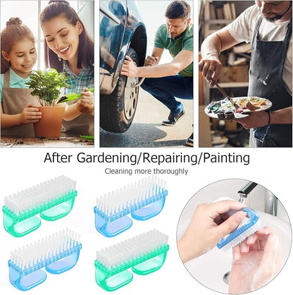 Handle Grip Nail Brush, Hand Fingernail Brush Cleaner Scrubbing Kit Pedicure