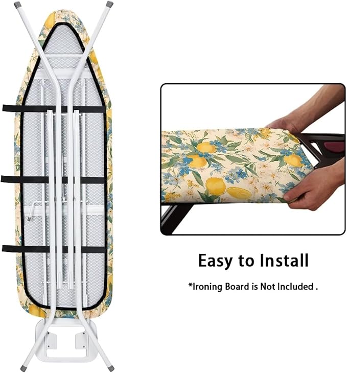 Flower Lemon Ironing Board Covers Fits Standard Sizes Ironing Board Protector