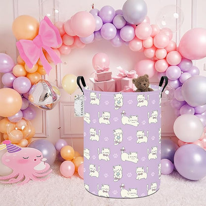 FANKANG Storage Basket, Nursery Hamper Canvas Laundry Basket Foldable