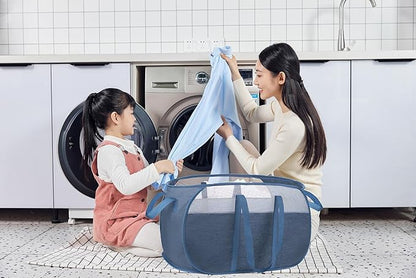 pop-up laundry basket，with Durable Handles collapsible Mesh laundry Hamper
