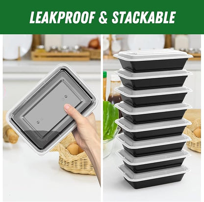 50 Pack 32 oz Meal Prep Containers Reusable