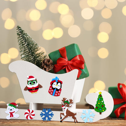 Winlyn 522 Pcs Bulk Assorted Christmas Stickers Christmas Crafts Foam Self-Adhesive Santa Reindeer Snowman Stickers Embellishment Winter Crafts for Kids Holiday Craft Projects Classroom Activities