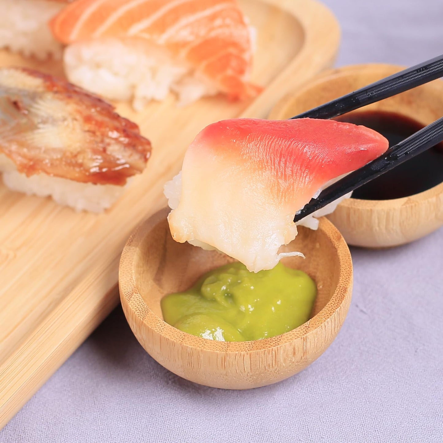 ZTHapwa Dipping Bowls Set, Small Bamboo Pinch Bowls for Soy Sauce/Condiment/Snacks, Mini Serving Bowls for Charcuterie Board for BBQ/Entertaining, 1.4 oz Bamboo Wooden Ramekins