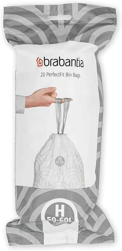 Brabantia PerfectFit Trash Bags Thick Plastic Trash Can Liners