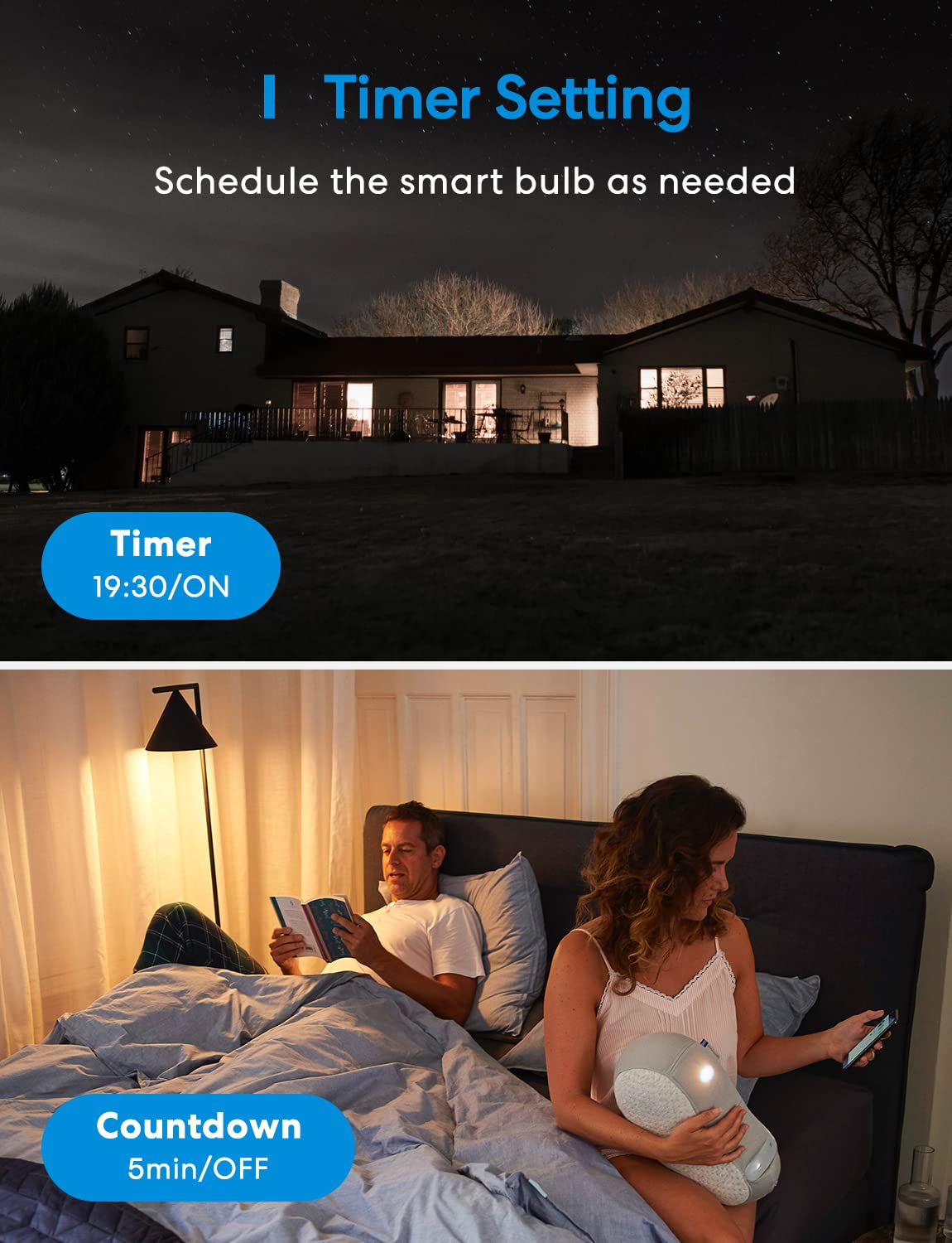 meross Smart Light Bulb, Smart WiFi LED Bulbs Compatible with Apple HomeKit, Siri, Alexa & Google Home, E26 2700K-6500K, 900 Lumens RGBWW 60W Equivalent, 1 Pack