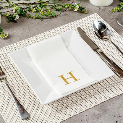 Luxenap 15.8 X 7.9 Inch Linen-Feel Guest Towels, 2000 Lettered Hand Towels