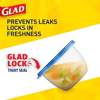 GladWare To Go Lunch Food Storage Containers | Easy to Use Glad Food Storage