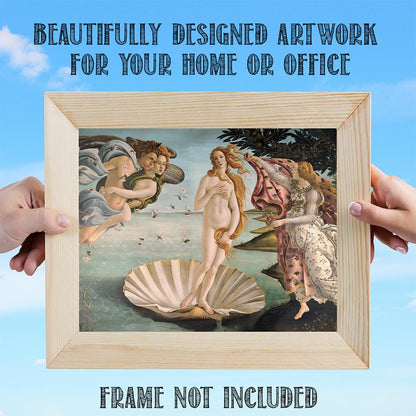 The Birth of Venus - Italian Renaissance Painting by Sandro Botticelli 11x14 Unframed Print - Venus Mythology Wall Art, Botticelli Wall Decor, Renaissance Artwork, Historical Art for Home or Office