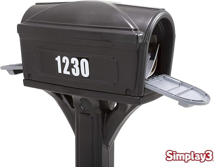 Simplay3 American Home 42002R-04 Dig-Free Easy Up Classic Mailbox – Black