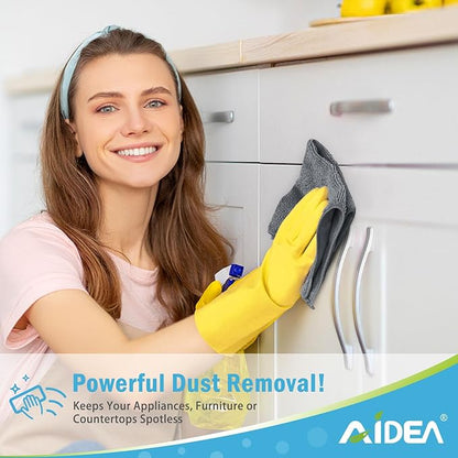 AIDEA Microfiber Cleaning Cloth 100PK, Soft Microfiber Towels