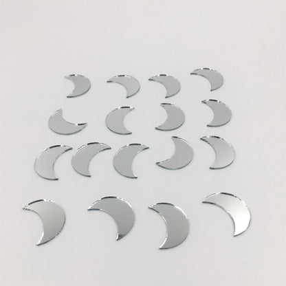 NUO RUI 3/4'' Semi Sphere Half Moon Shaped Mirror Mosaic Tiles Craft Mirrors Bulk 100 Pieces for Craft Projects and Sheesha Embroidery