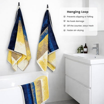 SEMAXE Colorful Bath Towel Set, 100% Cotton Bathroom Towels