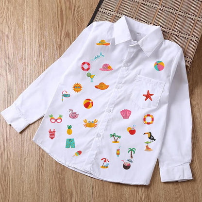 33 PCS Summer Iron on Patches Funny Beach Theme Bikini,Sunglasses,Hat,Coconut Embroidered Applique Sew on Patches for Backpacks,Pants,Clothes,Jeans,Bags,Jackets,Vests,Coat,Uniforms