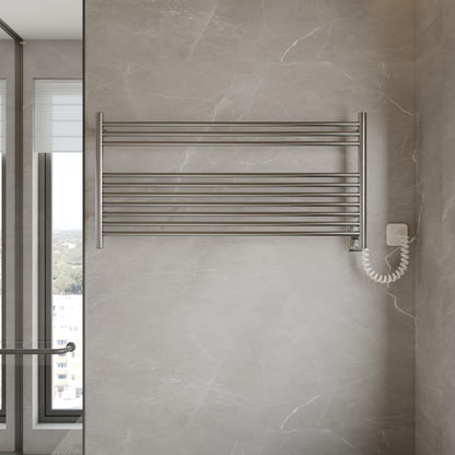 HEATGENE Towel Warmer Wall-Mounted Hardwired Heated Towel Rack Hot Towel Bar Brushed