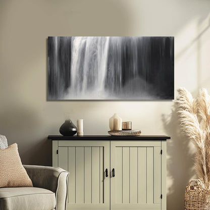 Artexist Abstract Waterfall Picture Living Room Decor Abstract Wall Art Black and White Artwork Modern Office Home Decor 20X40 Inch