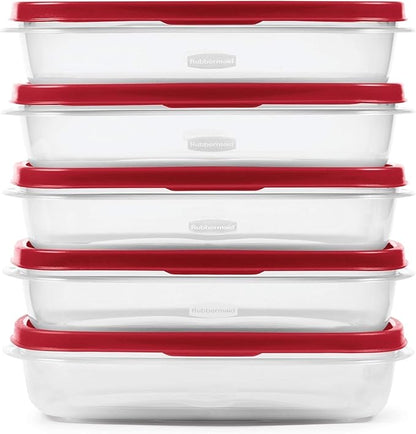 Rubbermaid EasyFindLids Meal Prep Containers 5.5 Cup Red