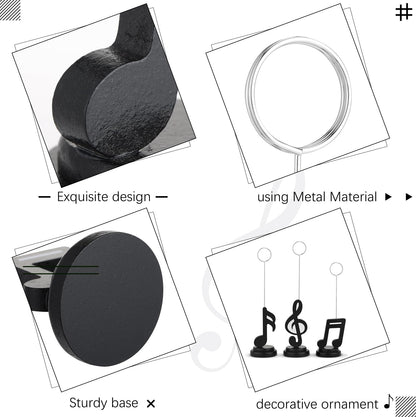Wenqik 6 Pieces Musical Note Photo Balloon Holder Table Number Place Card Holders Photo Clips Stand Music Note Decoration for Home Picture Themed Party Birthday Wedding Gifts Arts, 3 Styles