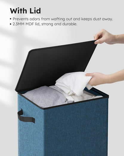 SOLEDI Laundry Hamper with Lid 90L Large & Tall Collapsible Laundry Basket