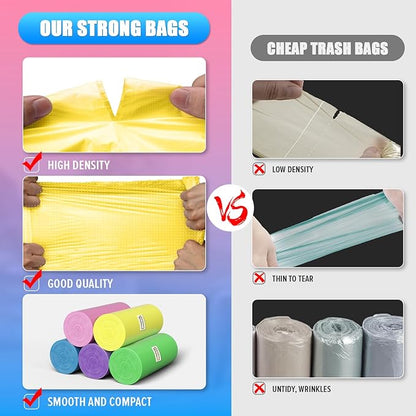 6 Gallon Trash Bags Colored 0.94 Mil Thick