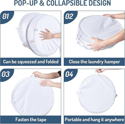 Seiritex Mesh Popup Laundry Hamper 115L Collapsible Laundry Basket Extra Large