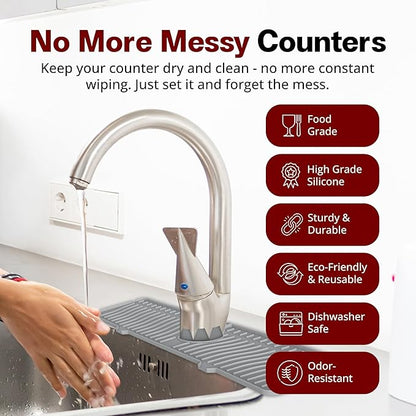 ODRAGO Silicone Kitchen Sink Splash Guard