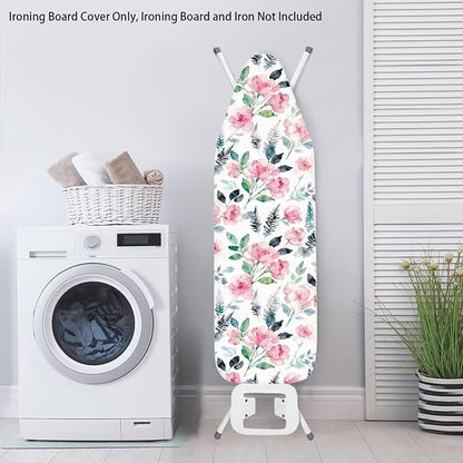 Wild Flower Ironing Board Cover, Iron Board Cover Non-Slip Thick Ironing Board