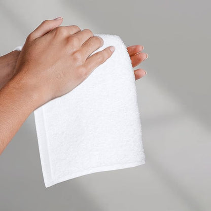 Amazon Basics Highly Absorbent, Fast Drying 100% Cotton Washcloths