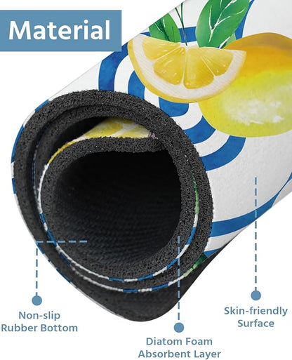 Patterned Sink Faucet Mat Kitchen Splash Guard Super Absorbent Drying Mat