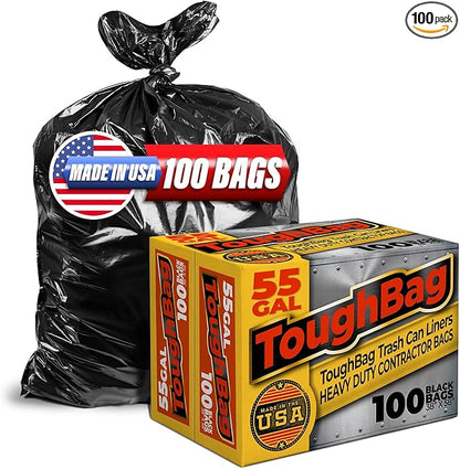 ToughBag 55 Gallon Trash Bags Heavy Duty