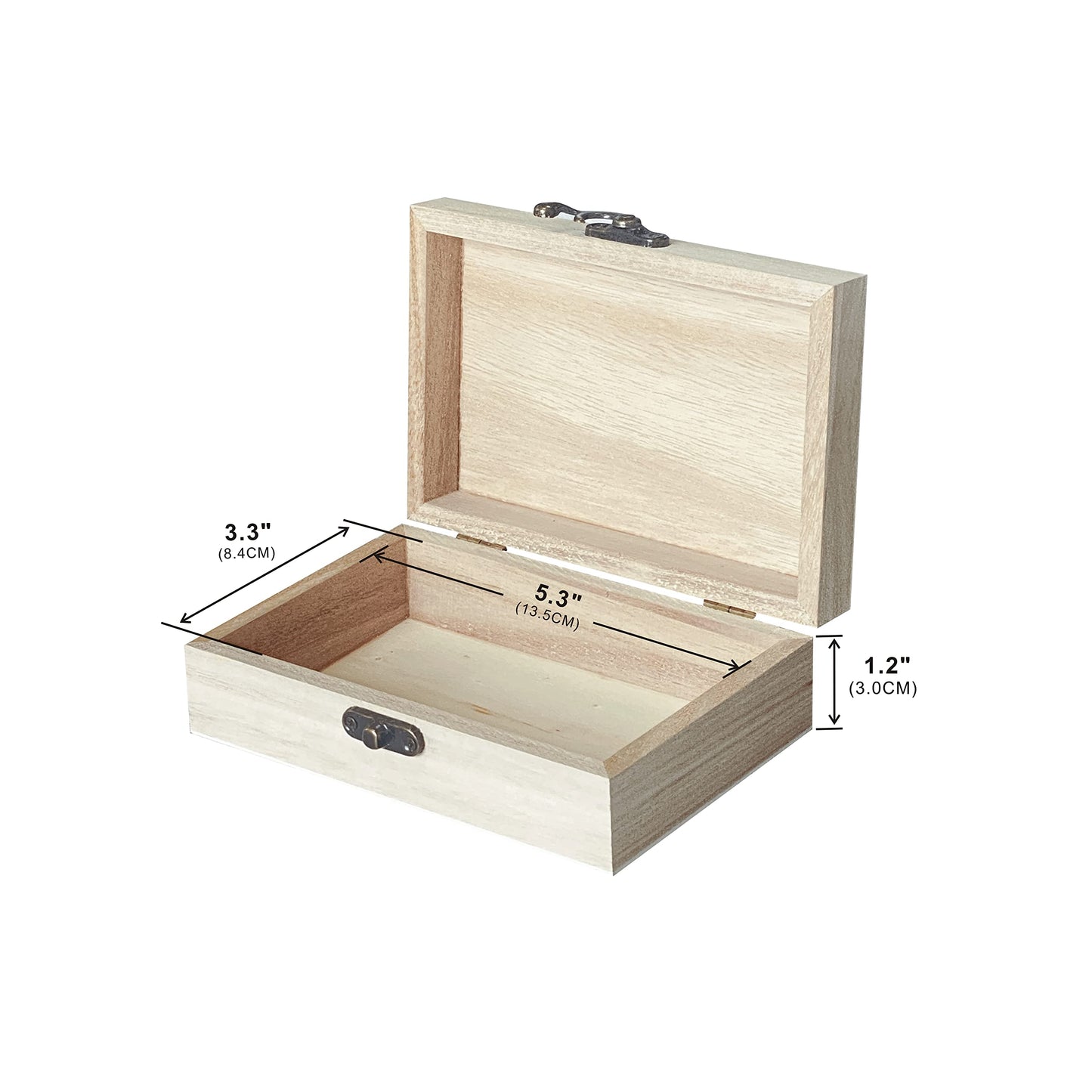 Cregugua 48-Pack Small Wood Box for Crafts 6"x4"x2" Unfinished Wooden Box with Lid Keepsake Box for Jewelry Storage DIY Crafts