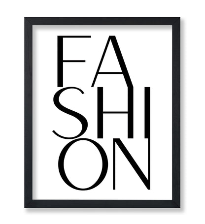 Poster Master Fashion Poster - Typography Print - Trendy Wall Art - Modern Art - Gift for Men, Women & Fashionista - Minimal Wall Decor for Living Room, Bedroom or Office - 8x10 UNFRAMED Wall Art